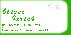 oliver harich business card